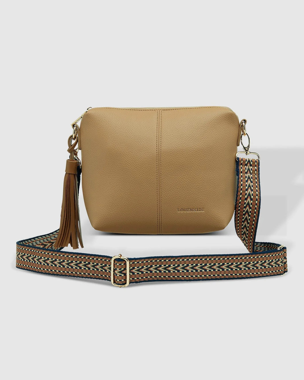 Kasey Ezra Crossbody Bag in Latte by Louenhide