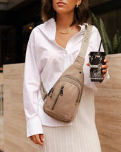 Load image into Gallery viewer, Boyd Nylon Sling Bag in Beige by Louenhide
