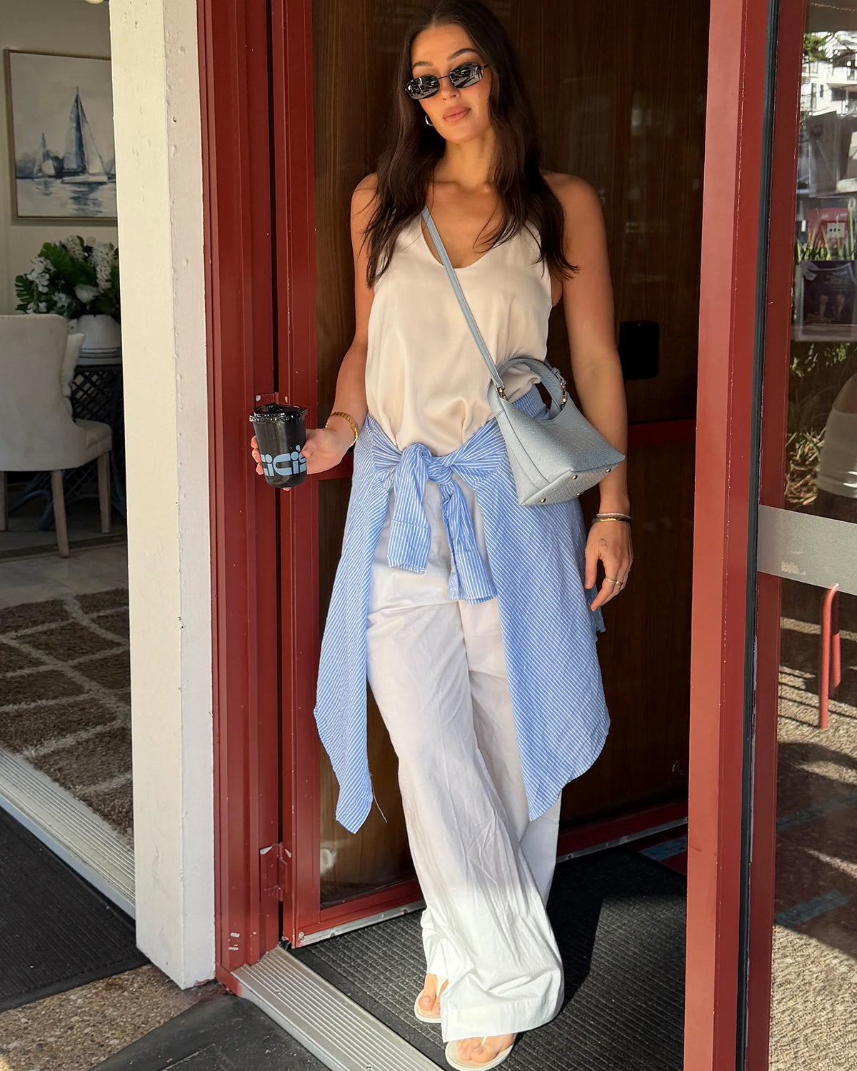 Lissy Crossbody Bag in Sky Blue by Louenhide