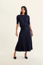 Load image into Gallery viewer, Barney Lurex Skirt in Navy by Alessandra
