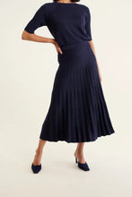 Load image into Gallery viewer, Barney Lurex Skirt in Navy by Alessandra
