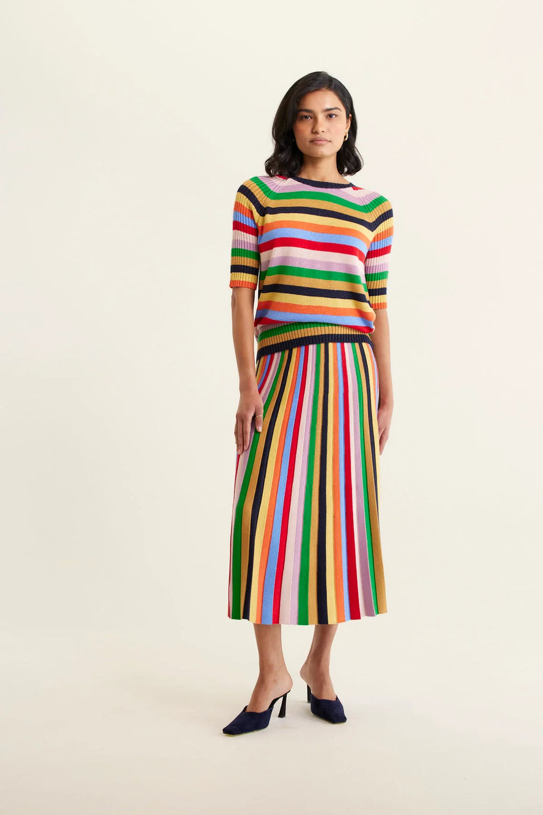 Avenue Lurex Skirt in Rainbow by Alessandra