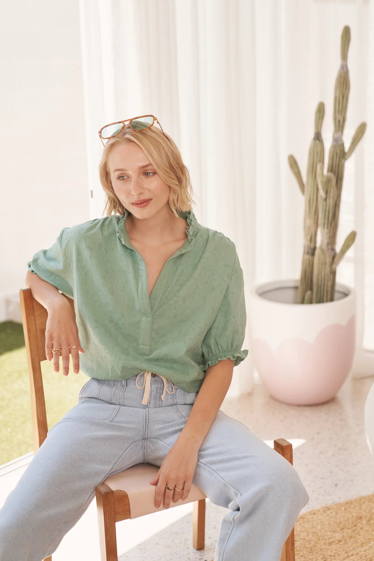 Amber Shirt in Green by Kireina