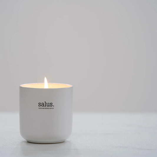 Porcelain Soy Candle by Salus Rose 60 Hour