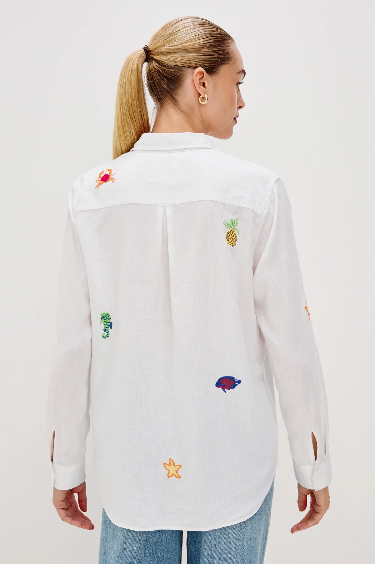 Charli Shirt in Island Embroidery by Rails