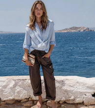 Load image into Gallery viewer, Chiara Shirt in Sky Blue by La Gemme
