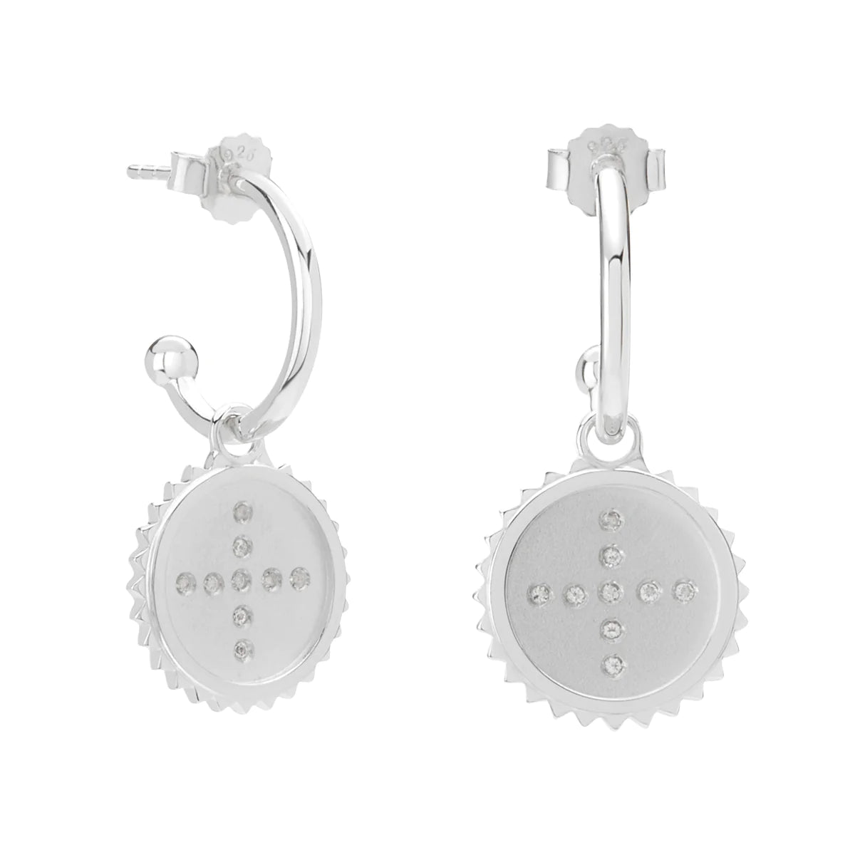 Halcyon Hoop Earrings in Silver by Murkani