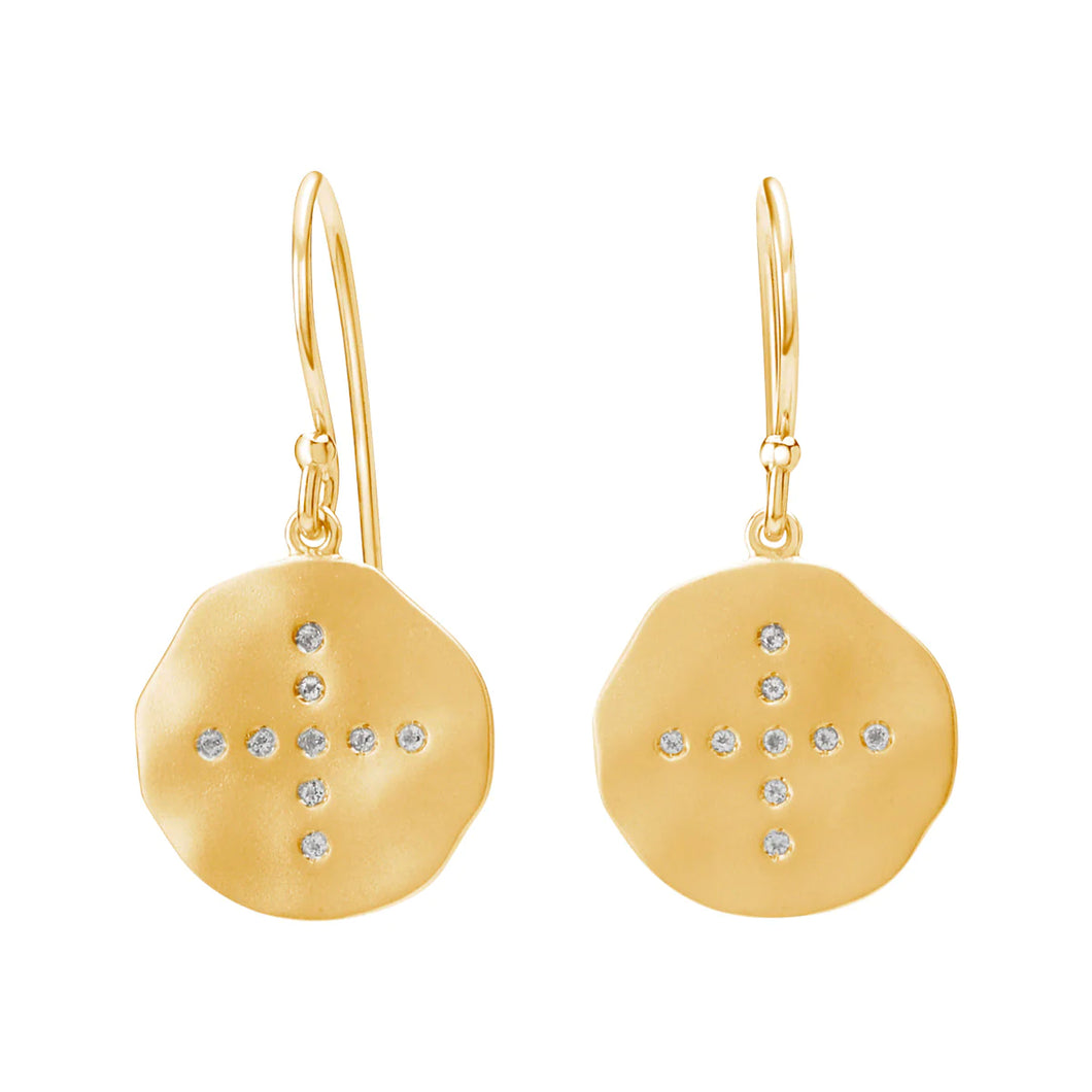Halcyon Small Earrings in Gold by Murkani