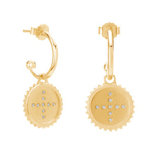 Load image into Gallery viewer, Halcyon Hoop Earrings in Gold by Murkani
