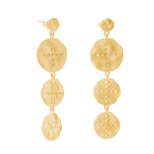 Load image into Gallery viewer, Halcyon Hanging Earrings in Gold by Murkani
