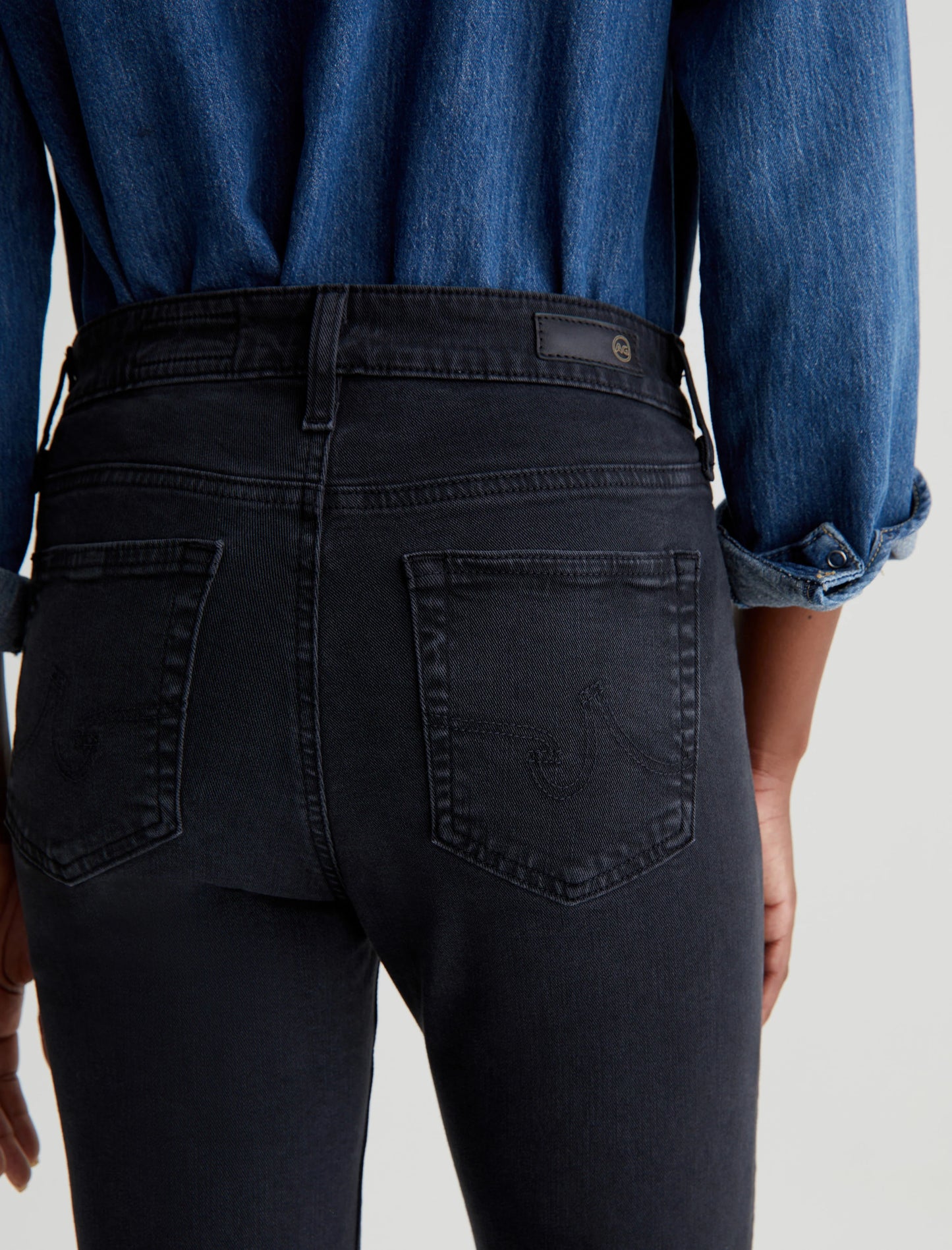 Mari Crop Jean by AG in Sulfur Black