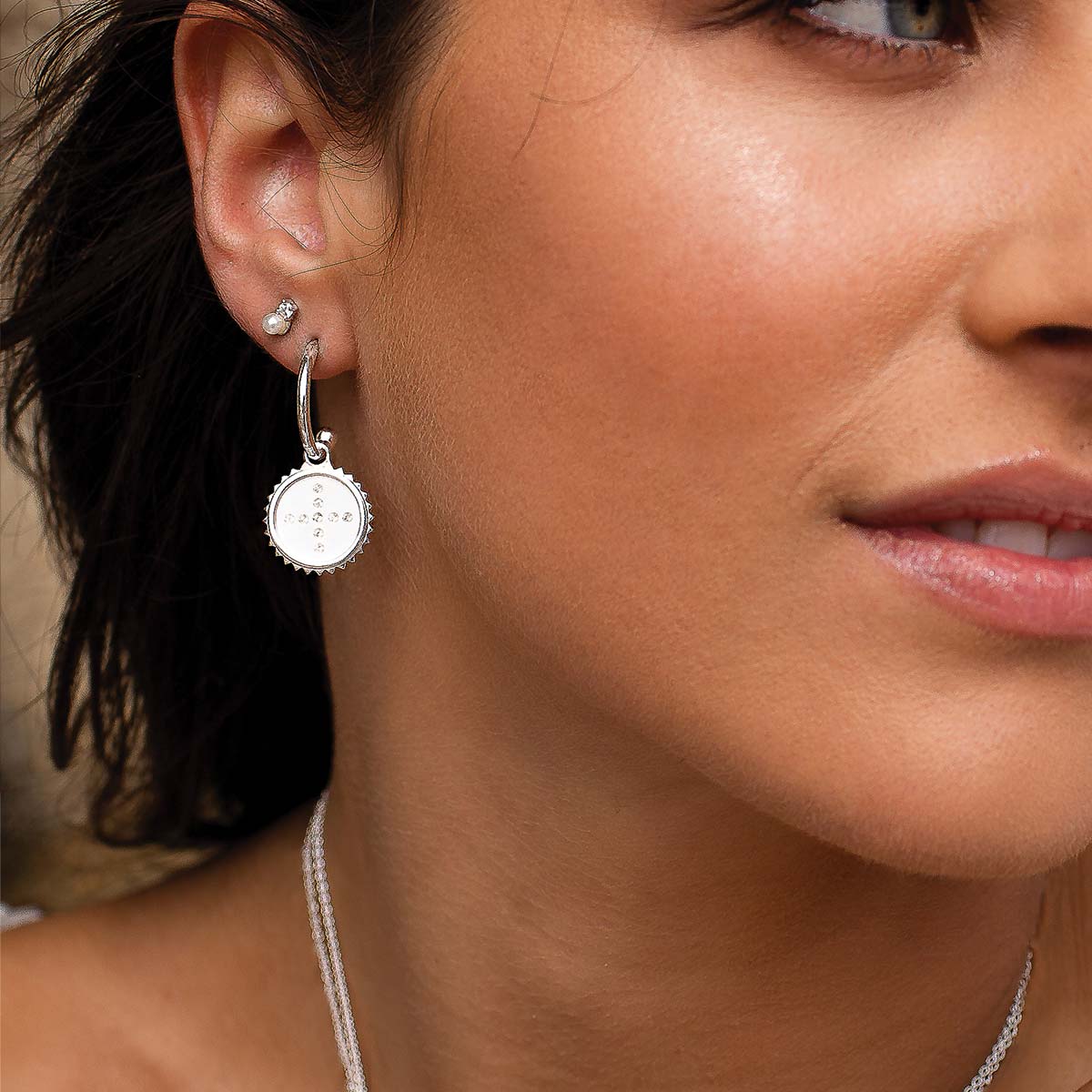 Halcyon Hoop Earrings in Silver by Murkani