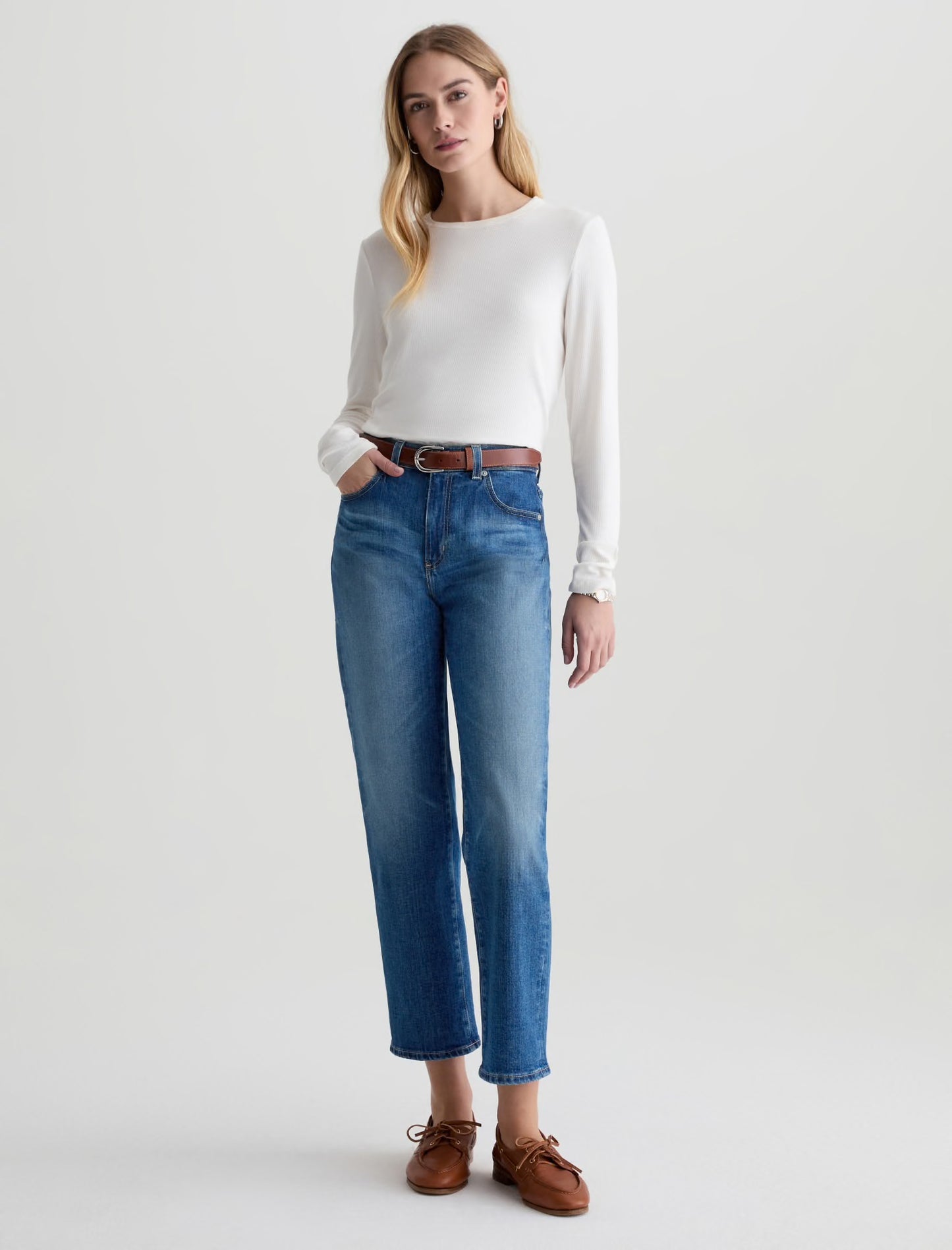 Brinley Crop Jean by AG in Owens Valley
