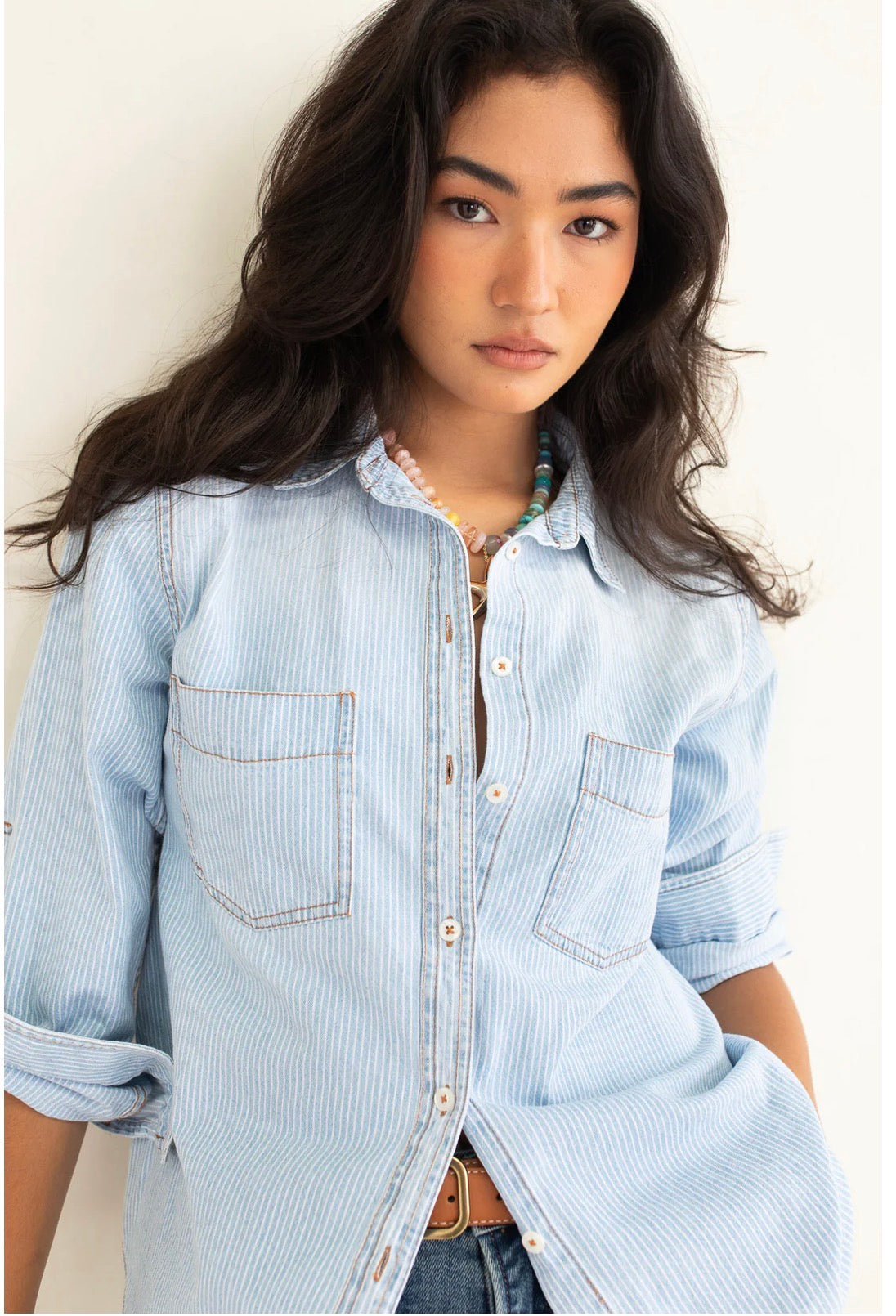 Denim Stripe Shirt by HUT