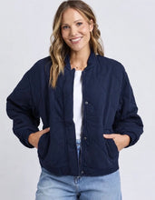 Load image into Gallery viewer, Jean Bomber Jacket in Navy by Elm

