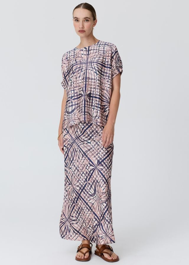 Lattice Skirt in Pink Check by POL