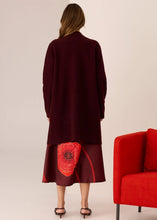 Load image into Gallery viewer, Wyatt Boiled Merino Draped Coat in Merlot by Pol
