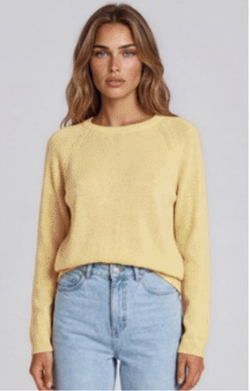 Daniela Long Sleeve Knit in Lemon by La Gemme