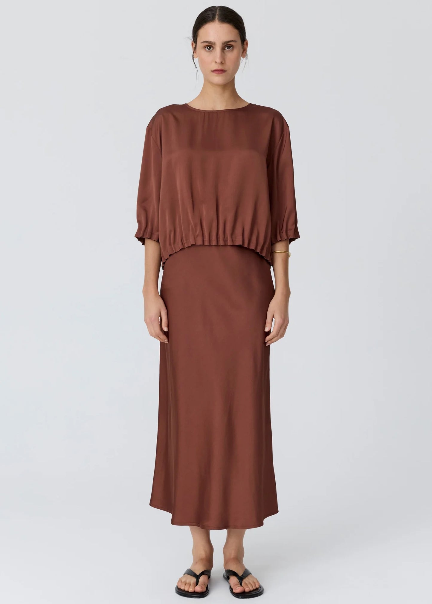 Innes Tuck Top in Toffee by POL