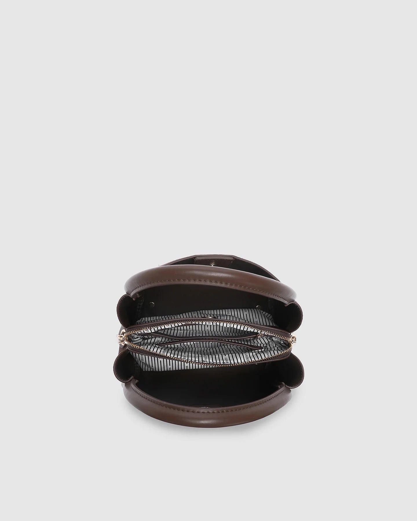 Steffie Suedette Mini Tote Bag in Chocolate by Louenhide