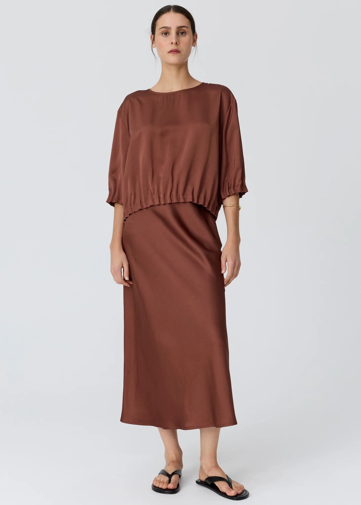 Innes Tuck Top in Toffee by POL