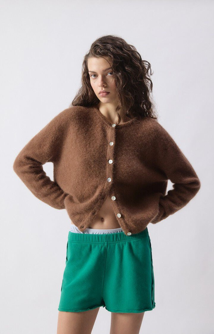 Vito Cardigan in Chocolate Melange by American Vintage
