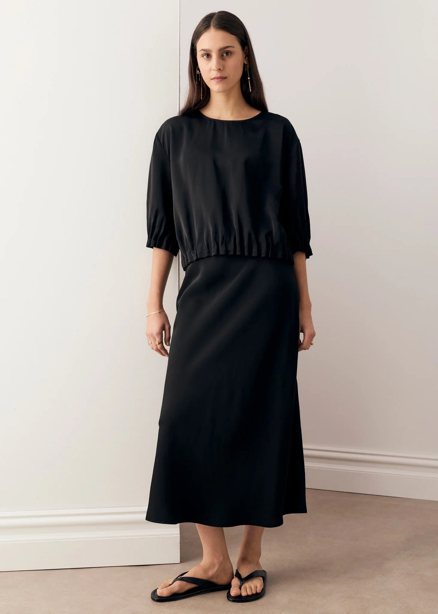 Innes Tuck Top in Black by POL