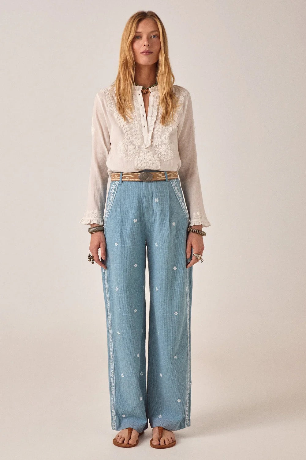 Gabriela Blouse in Bilbao Framboise by Maison Hotel
