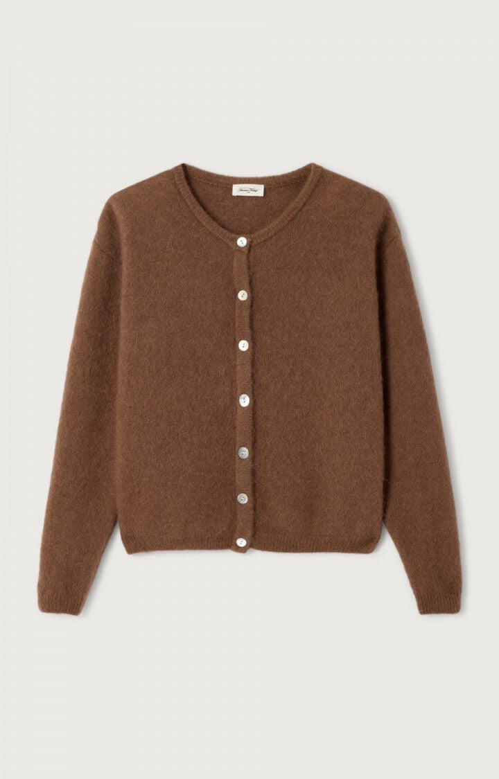 Vito Cardigan in Chocolate Melange by American Vintage