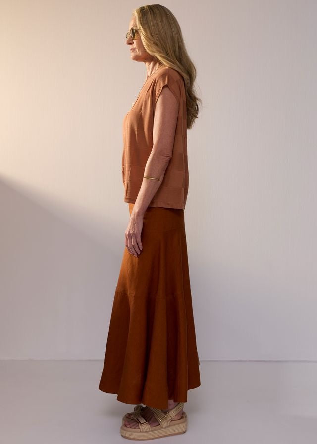 Naia Check Tee in Butterscotch by POL