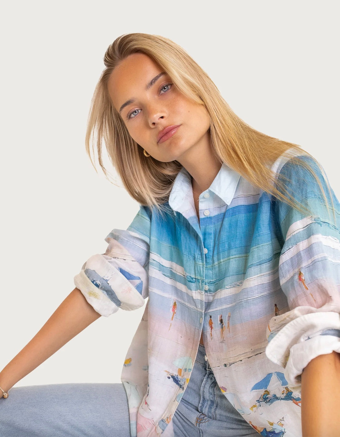 The Beach Boyfriend Linen Shirt by HUT