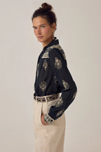 Load image into Gallery viewer, Rani Shirt in Black Leaves by Maison Hotel
