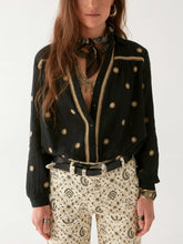 Load image into Gallery viewer, Dylan Blouse in Starry Night by Maison Hotel
