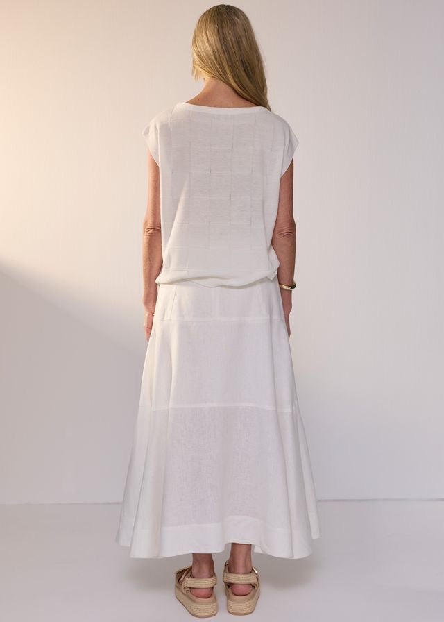 Naia Check Tee in White by POL