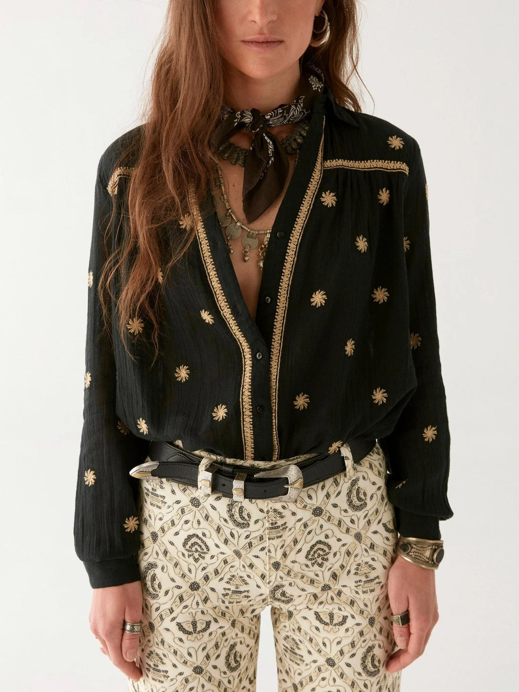 Dylan Blouse in Starry Night by Maison Hotel