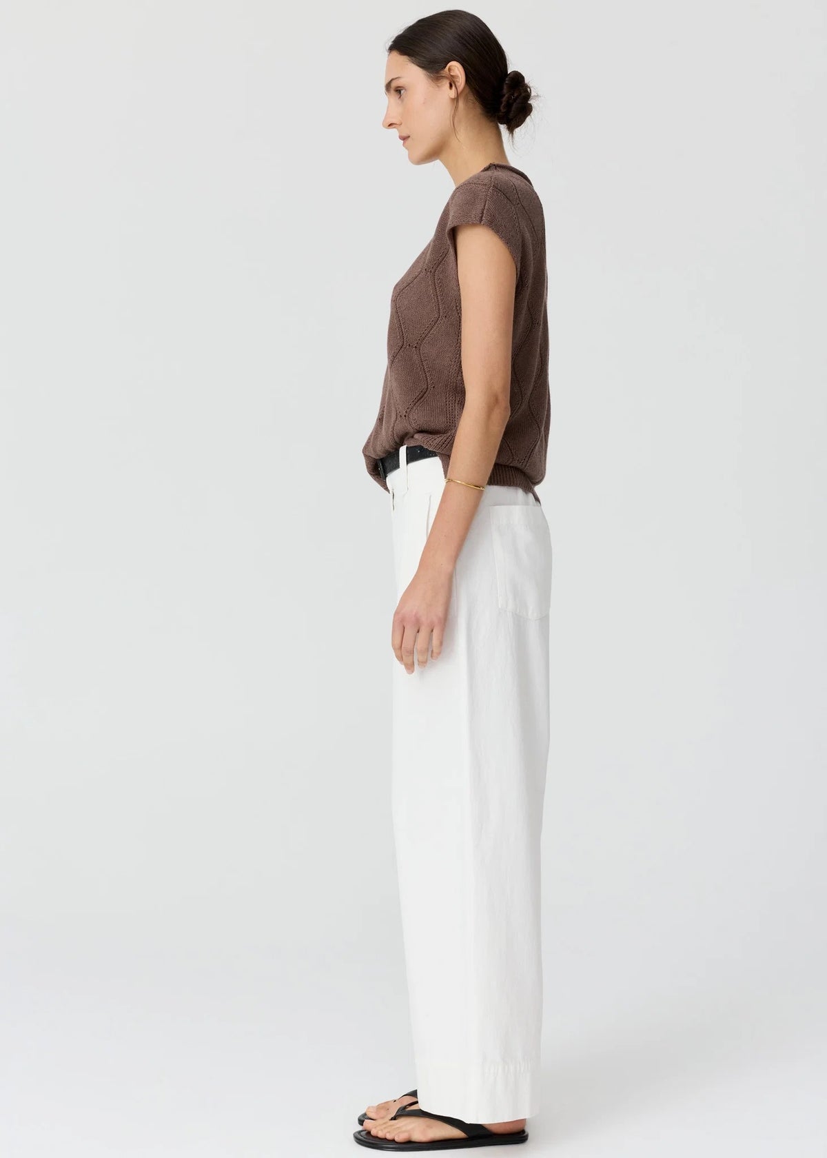 Rosin Cable Knit in Choc by POL