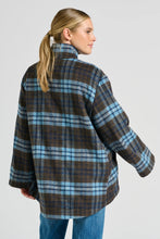 Load image into Gallery viewer, Allegra Relaxed Wool Blend Jacket in Blue Plaid by Shirty
