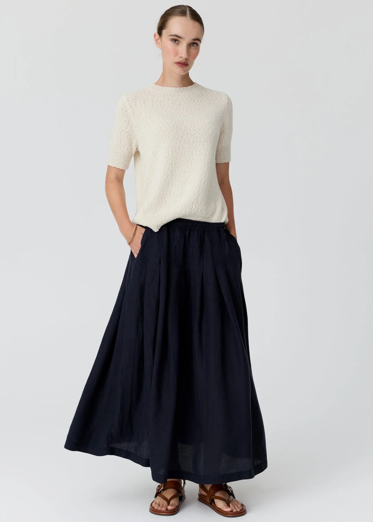 Cedar Knit in Chalk/Silver by POL