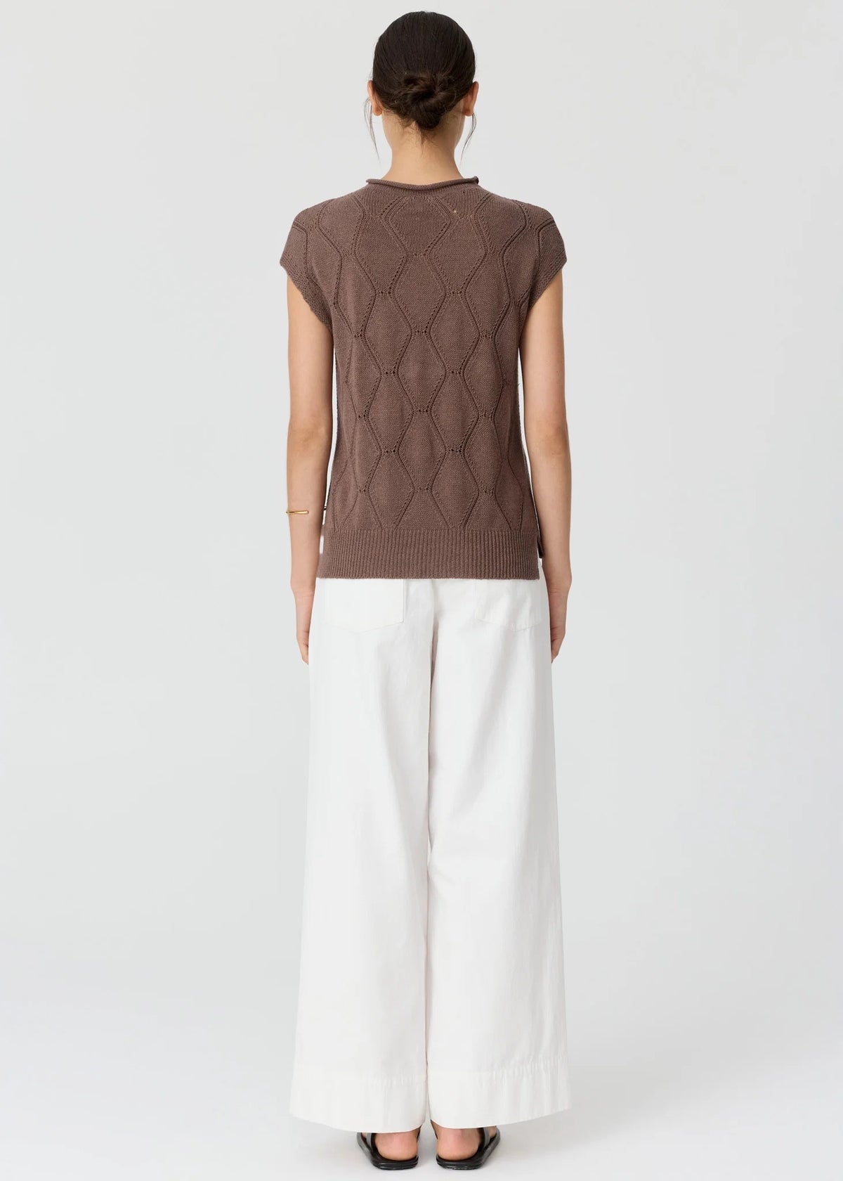 Rosin Cable Knit in Choc by POL