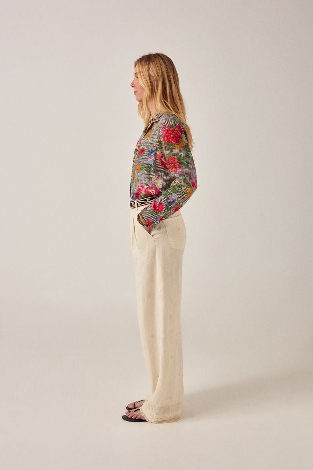 Piti Blouse in Hulton Soul Black by Maison Hotel