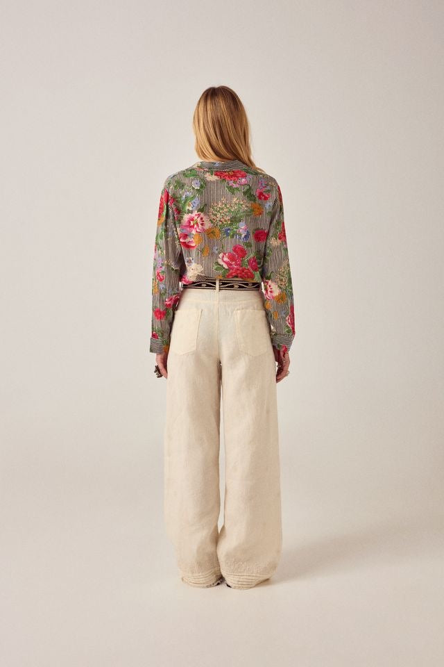 Piti Blouse in Hulton Soul Black by Maison Hotel
