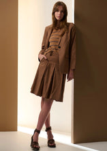 Load image into Gallery viewer, Sable Stripe Knit Tee in Choc/Blue by POL
