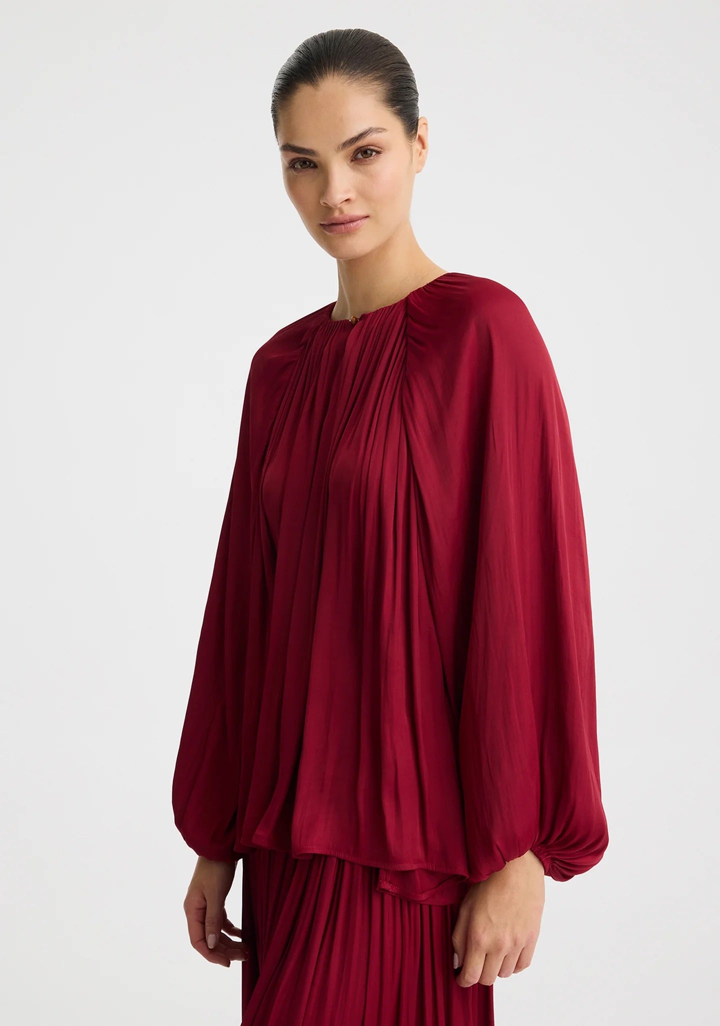 Vivienne Blouse in Burgundy by Morrison