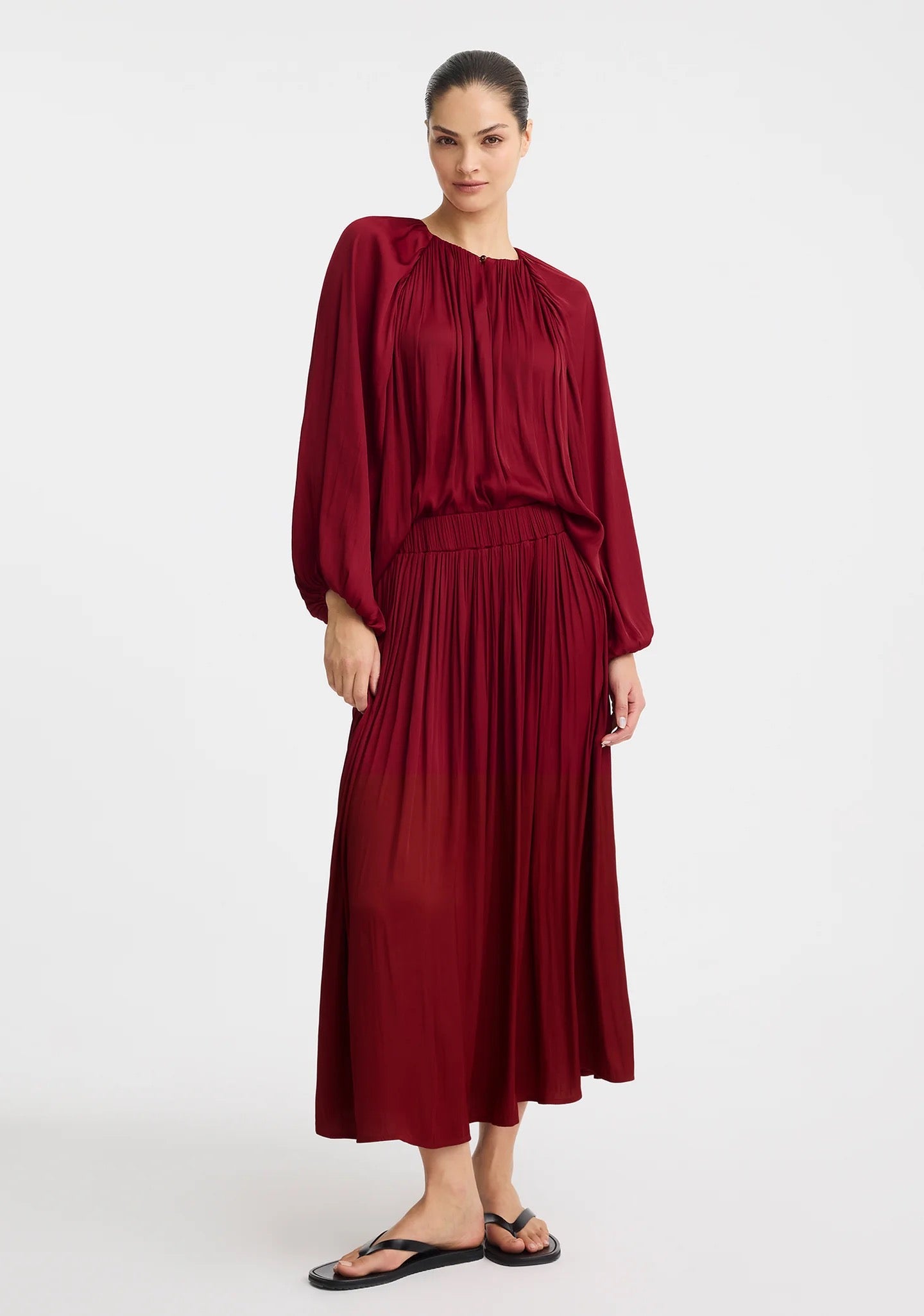 Vivienne Blouse in Burgundy by Morrison