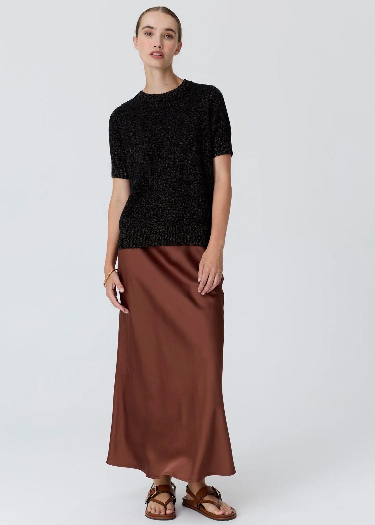 Cedar Knit in Black/Copper by POL