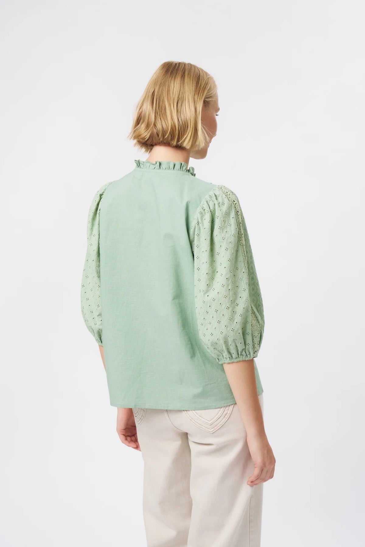 Isabella Shirt in Grape Green by Kireina