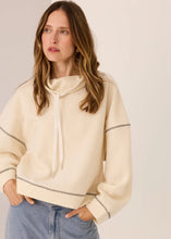 Load image into Gallery viewer, Jude Boiled Wool Drawcord Knit in Ivory/Charcoal by POL

