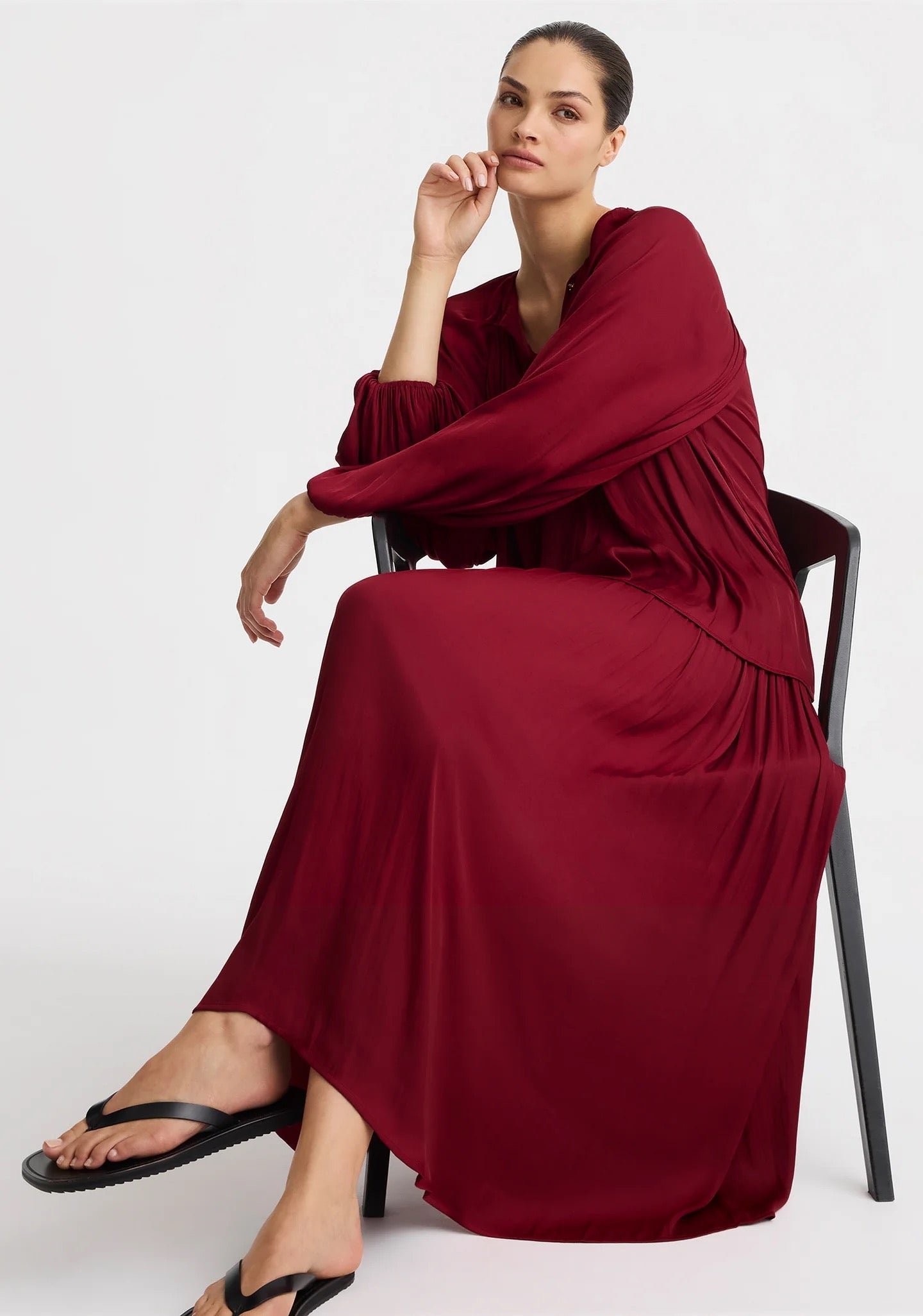 Vivienne Blouse in Burgundy by Morrison