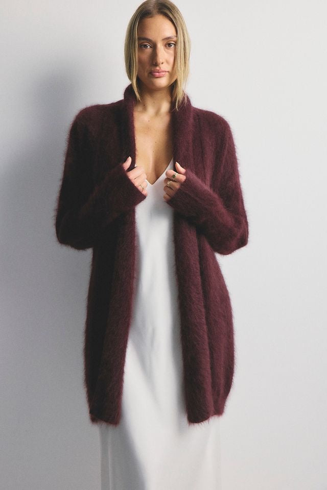 Sophia Cardigan in Aubergine by World of Nomads