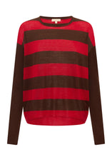 Load image into Gallery viewer, Meira Stripe Knit in Toffee/Red by POL
